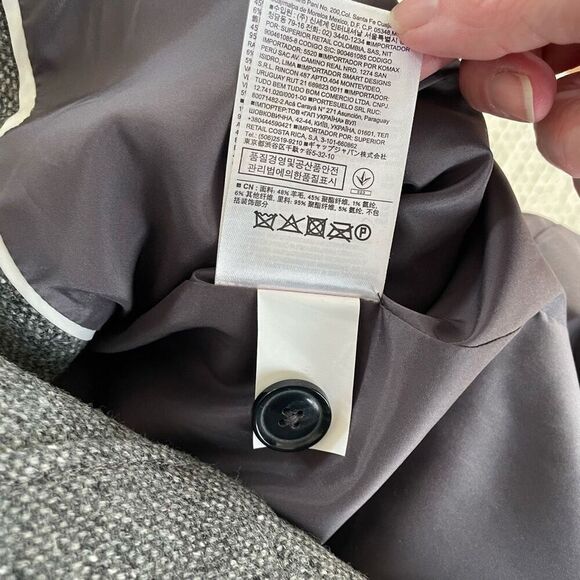 Banana Republic Wool H*cking Jacket Grey Tweed Blazer $170 12 - Picture 12 of 12